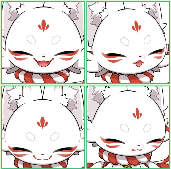 ポートフォリオ用に表情集を作ってたんだけどうちの子たちみんな可愛い #Live2D