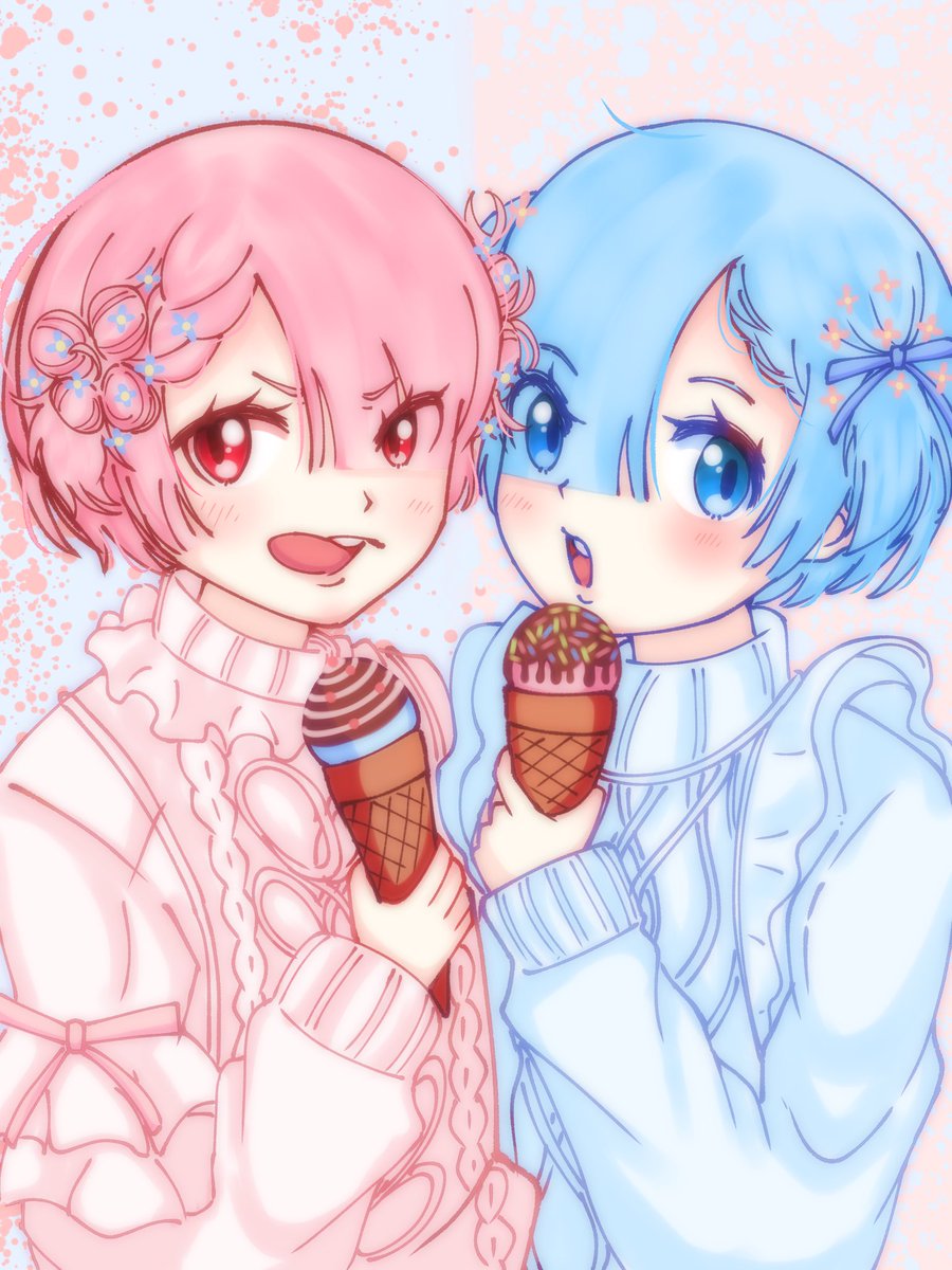 I’m late but— 🥳🎉
happy birthday to my girls 
#ラムレム生誕祭2026 #リゼロ