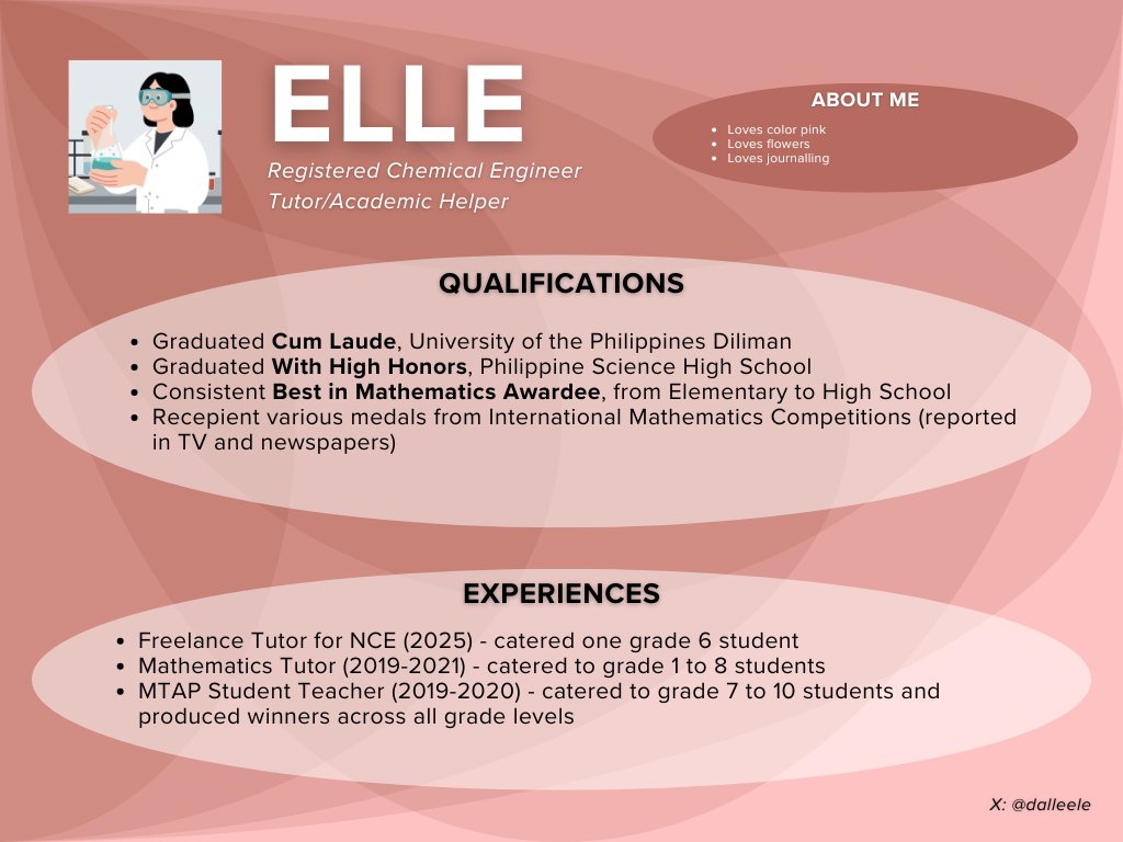 dalleele's tweet photo. -- I’ll be using this account as a tutor / academic helper for ChemEng, STEM subjects, and study tips. Thank you for being part of the journey ��� https://t.co/Ukpm2W2VTo