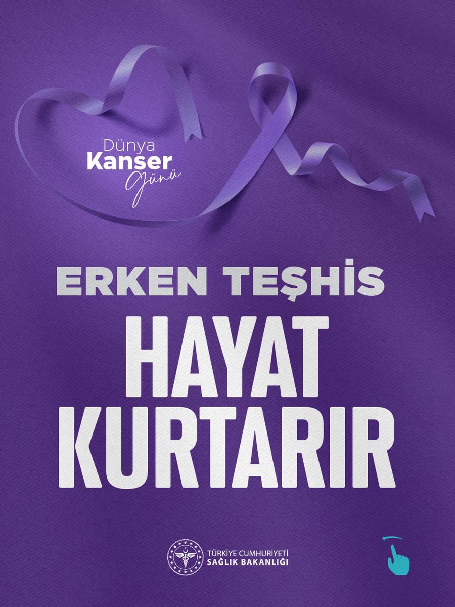saglikbakanligi's tweet photo. Ülkemizde kanser taramalarının tamamen ücretsiz olduğunu biliyor muydunuz?

#ErkenTeşhisHayatKurtarır #DünyaKanserGünü https://t.co/4ij8Rinkzq