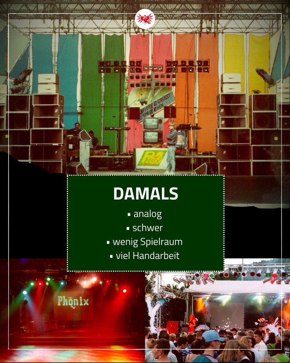 PhoenixGmbH's tweet photo. Eventtechnik damals vs. heute.
1988: analog, schwer, viel Handarbeit. Heute: digital, vernetzt, flexibel.
Technik verändert sich. Erfahrung wächst.
https://t.co/NydkDIc7Iy
#Eventtechnik #LiveEvents https://t.co/40PFYoob05