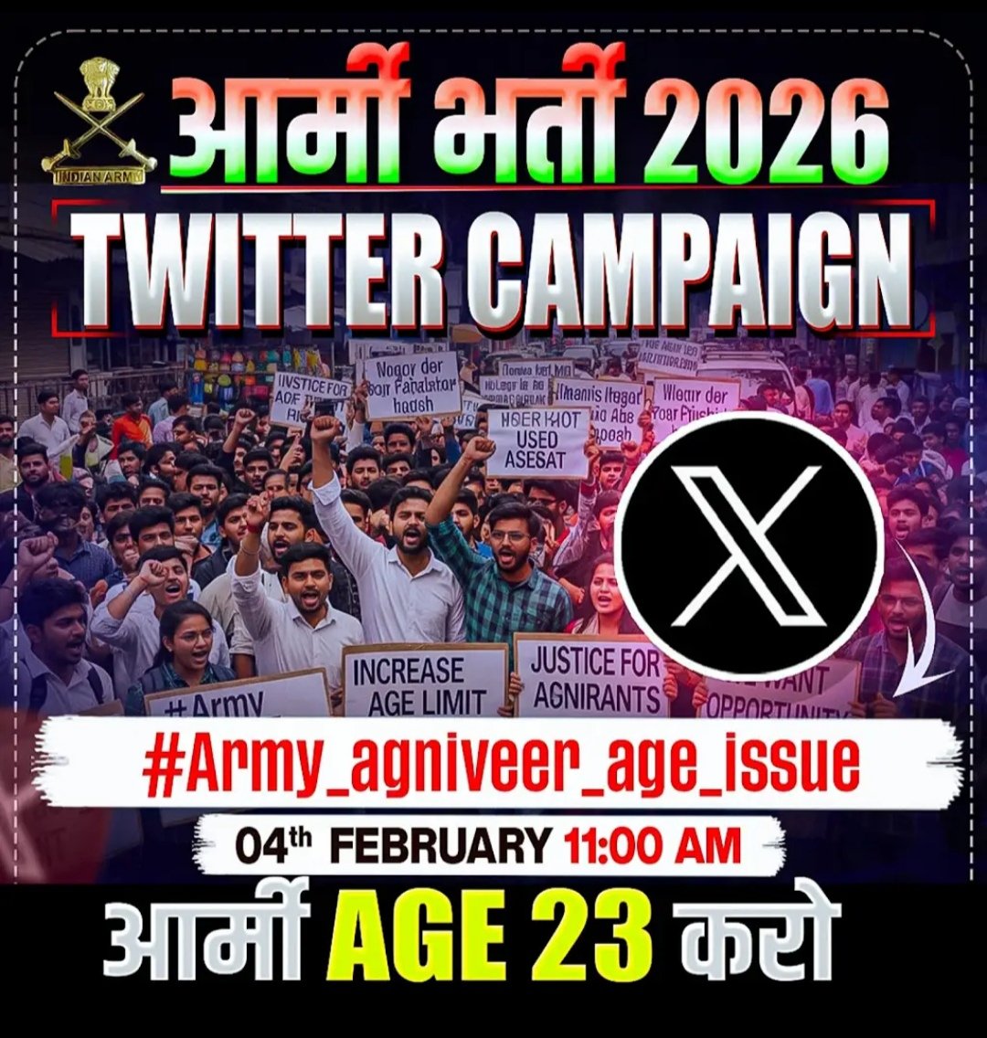 TulsaS45153's tweet photo. @DefenceMinIndia @DIRECTORATERTG @PMOIndia @adgpi @PIBHomeAffairs @rajnathsingh

#Army_Age_23
#Army_agniveer_age_issue https://t.co/Y98BHP1yuQ