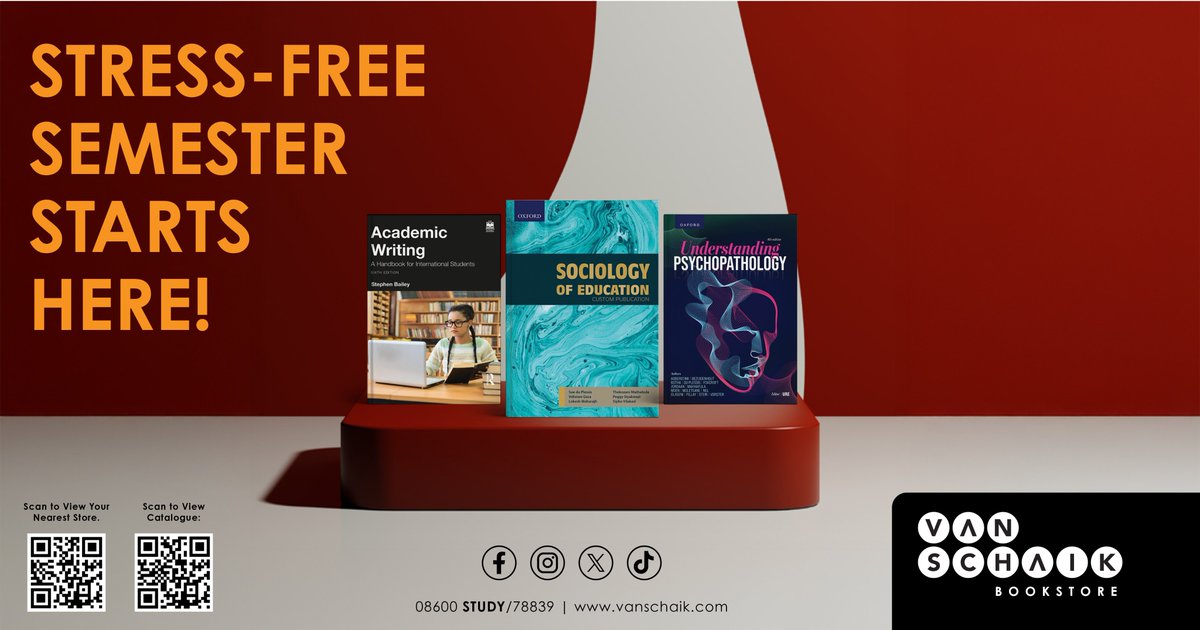 vanschaik1's tweet image. A stress-free UNISA semester starts with the right tools 📖💻

✔️ Prescribed textbooks
✔️ Stationery
✔️ Devices &amp;amp; small appliances for student life
✔️ Lifestyle essentials

📍 Find us at Van Schaik  or shop online: vanschaik.com/collections/be…

#VanSchaik #UNISA