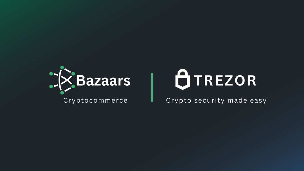 Unlock your BZR power with Trezor.
Secure, simple, and ready for the Web3 economy.

#BZR #Trezor #CryptoCommerce #Bazaars #ORC55 #Web3