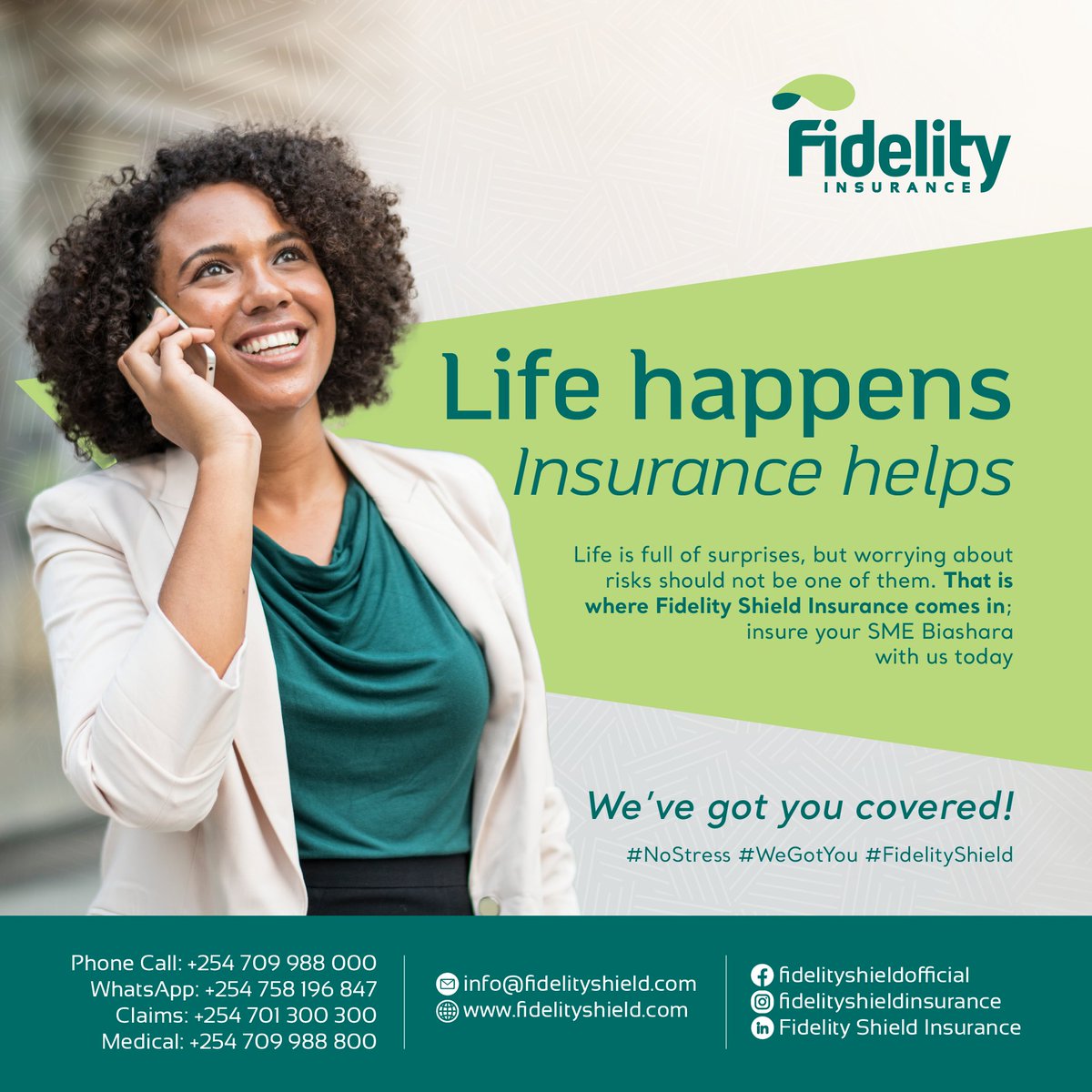 FidelityKenya's tweet image. Business is full of uncertainties, but managing risk doesn’t have to be.
At Fidelity Shield Insurance we provide reliable insurance solutions that help businesses stay protected and focused on growth and profitability.
#Biznasure #fidelityshieldinsurance #SMEInsurance