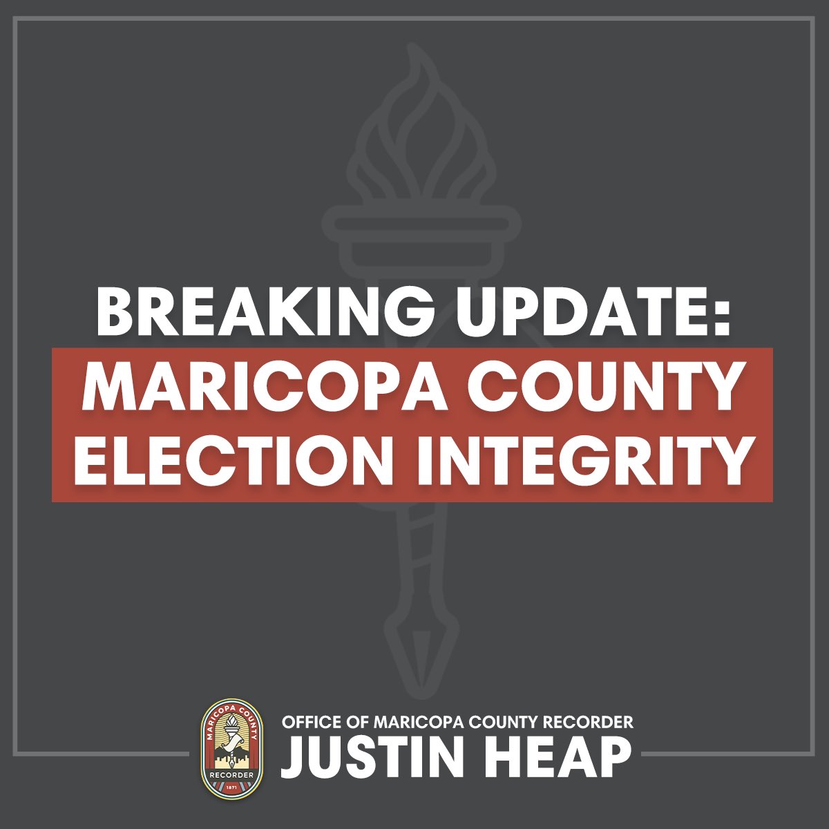 Maricopa County Recorder Justin Heap tweet media