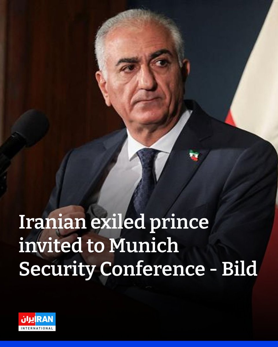 IranIntl_En's tweet photo. The Munich Security Conference has invited Iranian exiled Crown Prince Reza Pahlavi as a guest, the German daily Bild reported on Tuesday. 

A police officer told Bild: “Based on current information, we expect him to also appear as a speaker at the demonstrations. Global public attention that weekend will be fully focused on Munich.”

Prince Reza Pahlavi has named February 14 as a global day of action and solidarity with the “Lion and Sun” uprising of the Iranian people, calling on Iranians abroad, especially those in Munich, Los Angeles and Toronto to take to the streets and press the international community for immediate, practical support for the people of Iran.

The Munich Police estimate the rally called by the exiled prince could be one of the largest demonstrations in recent years.
https://t.co/XQT61UaRGu