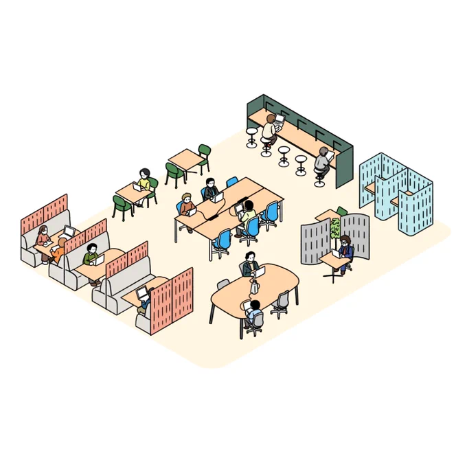 \ WORKS / 株式会社オカムラ様のWEBコンテンツ「オフィスづくりのコラム」のイラスト・漫画を担当しております。 オフィスをつくる・変えるときに「何を考えればいいのか」「どんな選択肢があるのか」といった疑問に役立つ情報を紹介しています。 #オフィスづくりのコラム