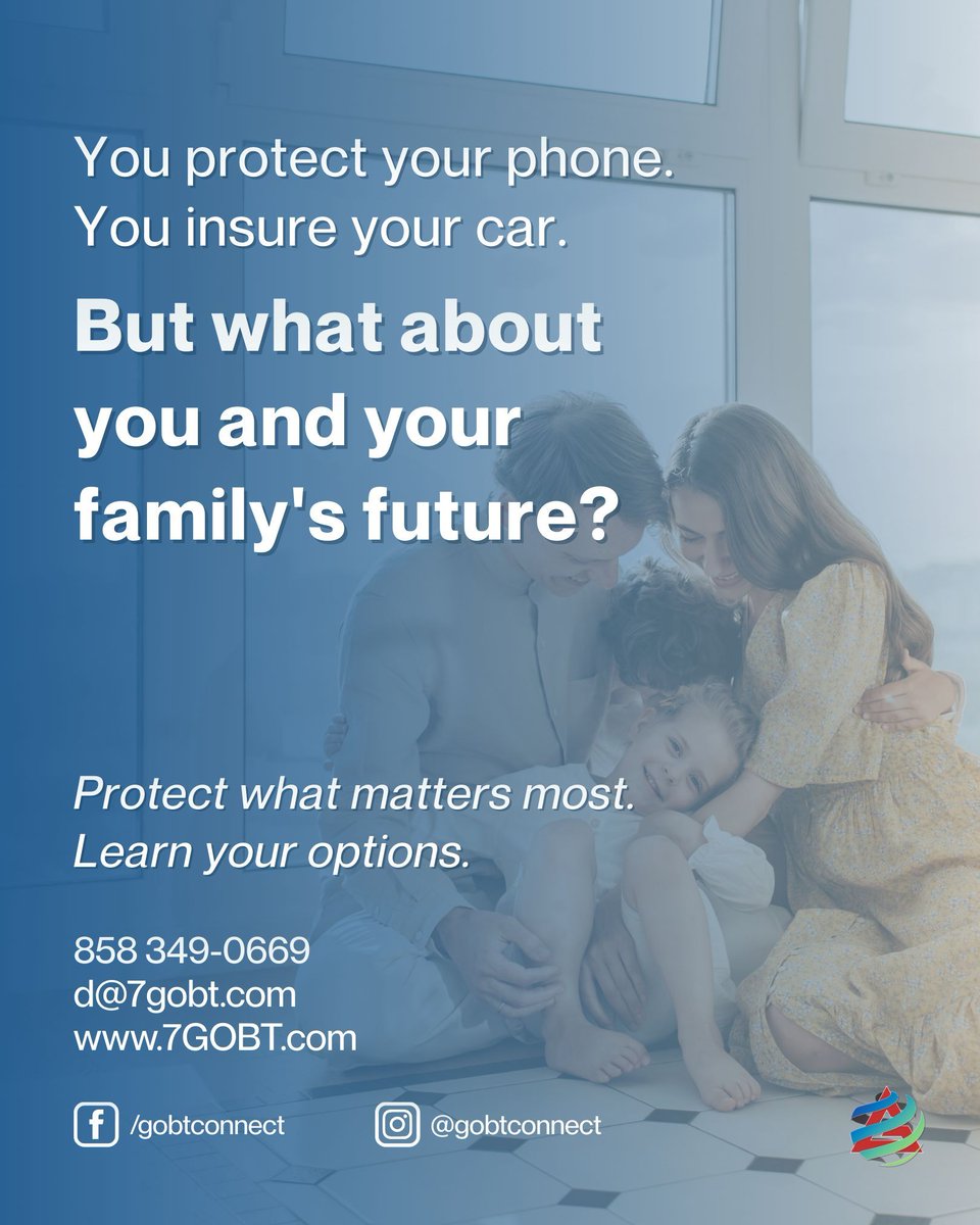 gobtconnect's tweet photo. It’s one of the simplest ways to make sure your family is still protected, no matter what life brings. 🤍

📞: 858 349-0669
📩: d@7gobt.com
🌐: https://t.co/YQIEyJaQoQ

#FamilyProtection #LifeInsuranceAwareness #PeaceOfMind #FinancialEducation #Legacy #GOBT #GloballyOneBigTeam https://t.co/vvMmyqmb9f