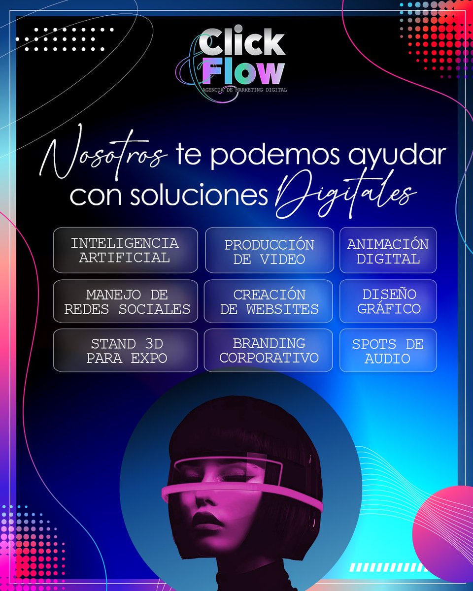 clickandflow's tweet image. En Click &amp;amp; Flow, ofrecemos soluciones digitales integrales diseñadas para ayudar a las empresas a crecer, escalar y destacar en línea. 

Tanto si es una PYME como si es una gran empresa consolidada, ofrecemos soluciones que funcionan. Contáctenos hoy mismo para comenzar.