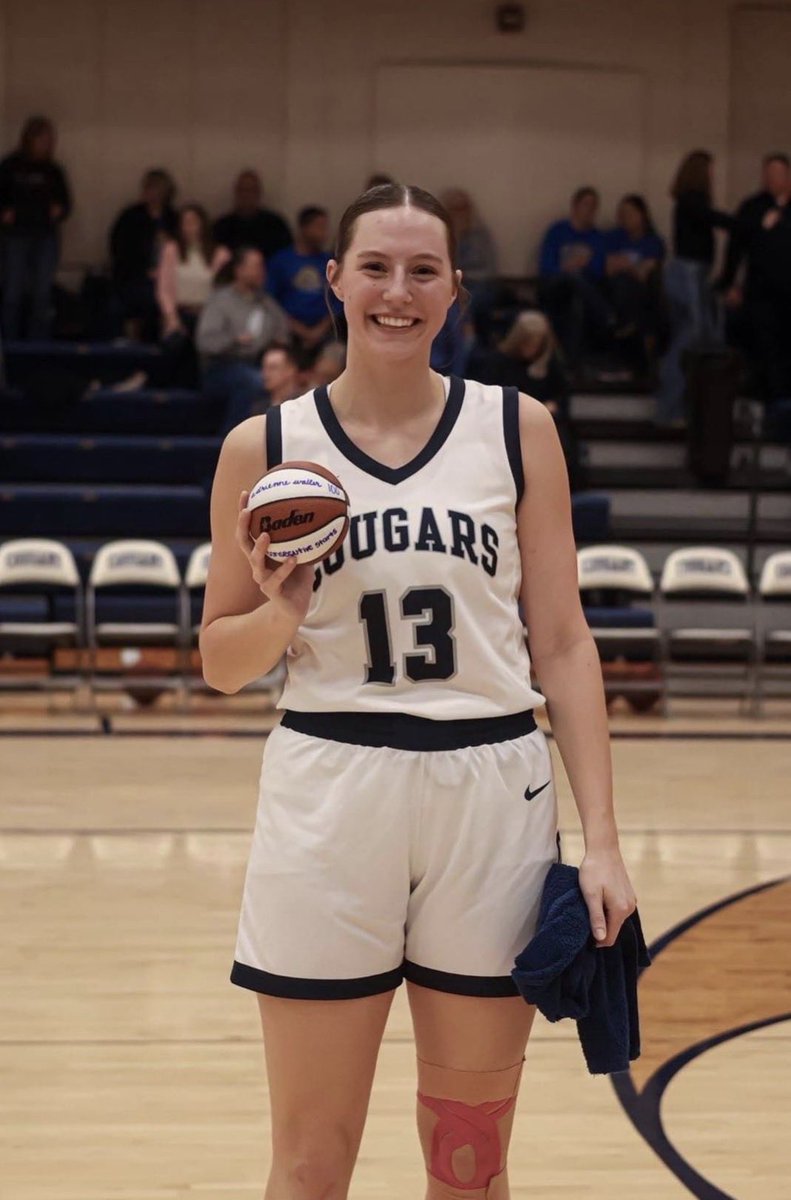 CC_GBB's tweet photo. She hit the century mark last week, and back at home tonight we were able to recognize @AdrieWaller for 100 consecutive starts in her career! Congrats on reaching this milestone, A! 💯 https://t.co/Quyvaj8q3i