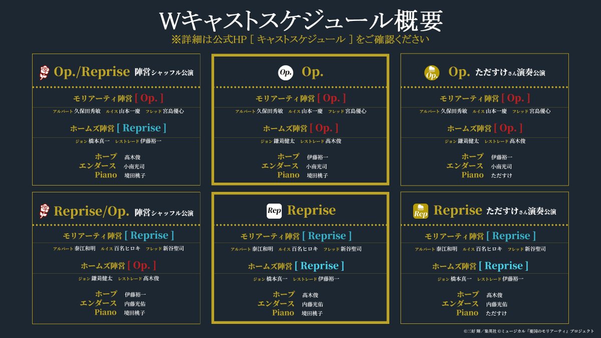 mu_moriarty's tweet photo. チケットをお申込みの際は
公演スケジュール・キャストスケジュールをご確認の上、お申込みください✍️

✦公演スケジュール
https://t.co/YKBd4eoVNl

✦キャストスケジュール
https://t.co/8F8P04PLkO

#モリミュ https://t.co/u48Ghc9I6h