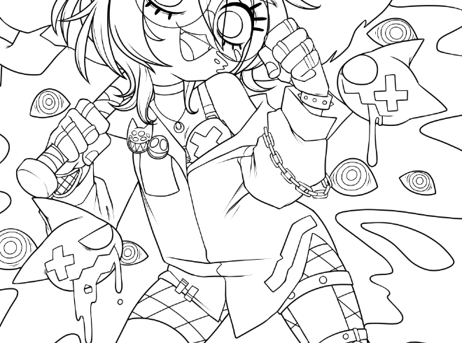 I hear so often about how much some artists hate lineart but man it's like, my favourite part ngl 