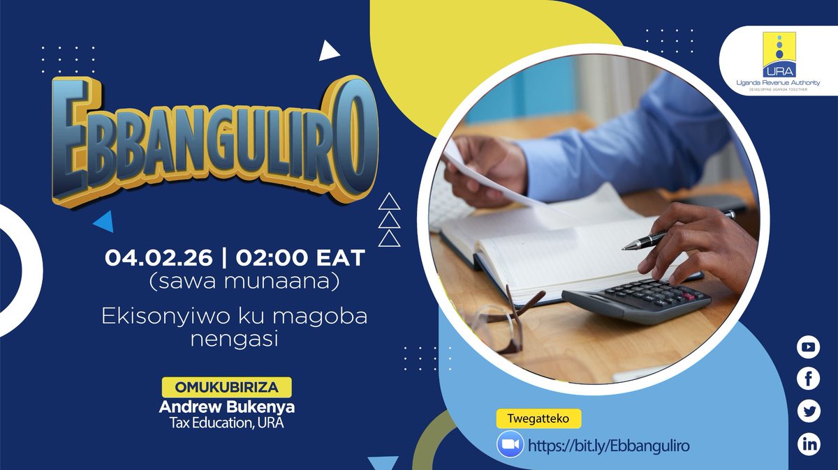 Nmwshdnjrch's tweet photo. TOSUBWA: #LEERO ku sawa munana nga twogera ku "Ekisonyiwo ku magoba nengasi" kumikutu jjona ejja @URAuganda
#Ebbanguliro #FfeBanno https://t.co/rUwWX2J6mh