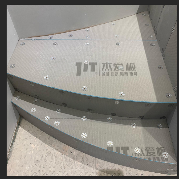 ANHUI_JIT's tweet photo. An arc-shaped staircase treated with waterproof JIT XPS backer board   
#waterproofmaterial #Construction #enterior #buildingmaterial #homerenovation #constructiontips #ConstructionMaterials #ConstructionSite #tilebackerboard https://t.co/toZsHlaFst