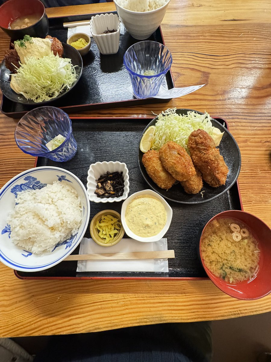 onzoooo's tweet image. 広島県産牡蠣フライ定食

#八丁堀朋