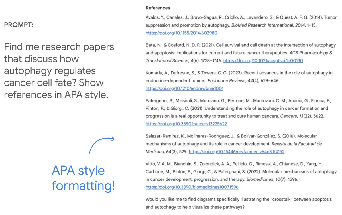 dr_asadnaveed's tweet photo. Bye bye Zotero, EndNote and Mendeley!

Gemini can now create proper APA-style inline citations and detailed reference sections, which should help students and researchers everywhere.

The question now is, will you still use an old reference management software?

More here: https://t.co/Y3EZsbMVHq