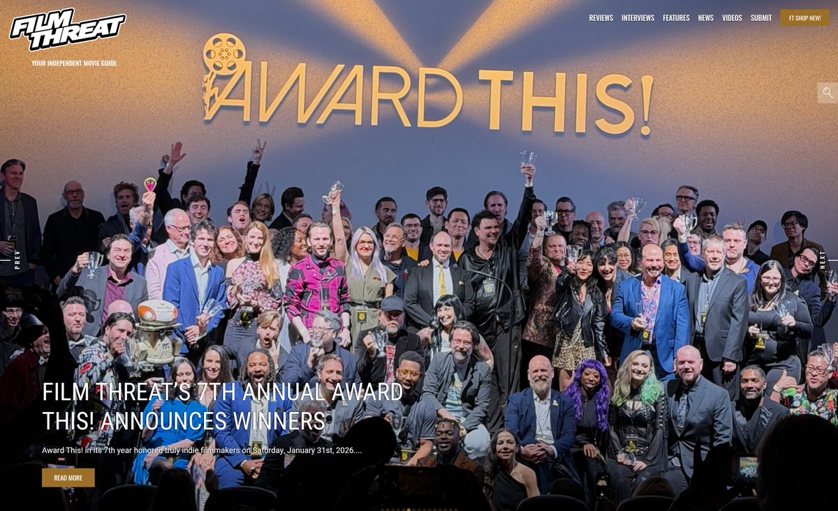 FilmThreat's tweet photo. "...champion independent films across a multitude of diverse categories to bring awareness to the growing number of exceptional indies..." And the 7th annual @AwardThis winners are...
https://t.co/lTsTtq9Par #SupportIndieFilm #AwardThis #FilmThreatAwardThis https://t.co/aqXemglPM7
