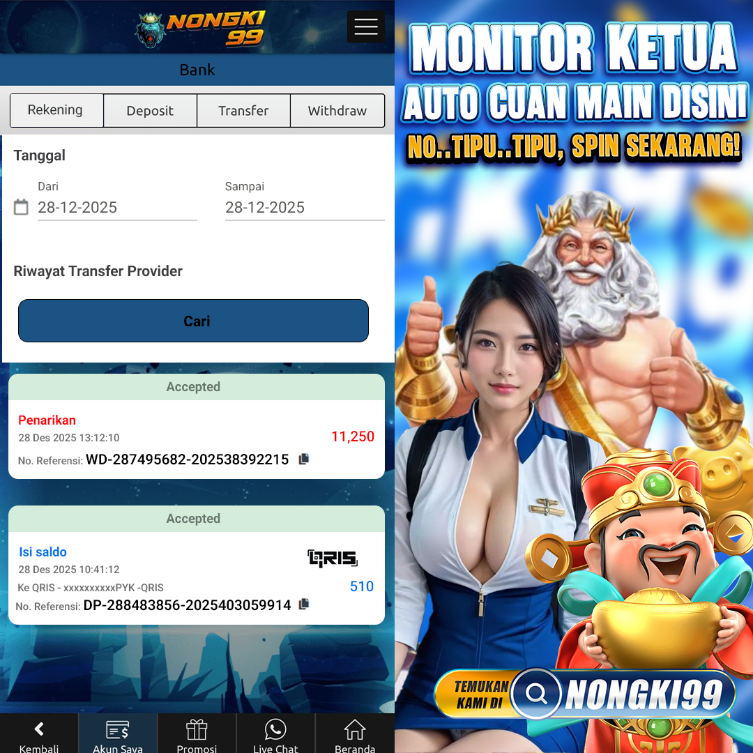 roollick's tweet image. SALDO MASIH KURANG BUAT NGOPI?
💥 Link Situs Slot Gacor Hari Ini!!
🔗 cutt.ly/RtvL3caC
💎 MAIN DI NONGKI99 - Jaminan Anti Rungkad
🔥 Signal Pola Maxwin Akurasi 98%
✨ Situs Terpercaya Server Luar Negeri
💰 Depo Receh Jadi Saldo Melimpah
