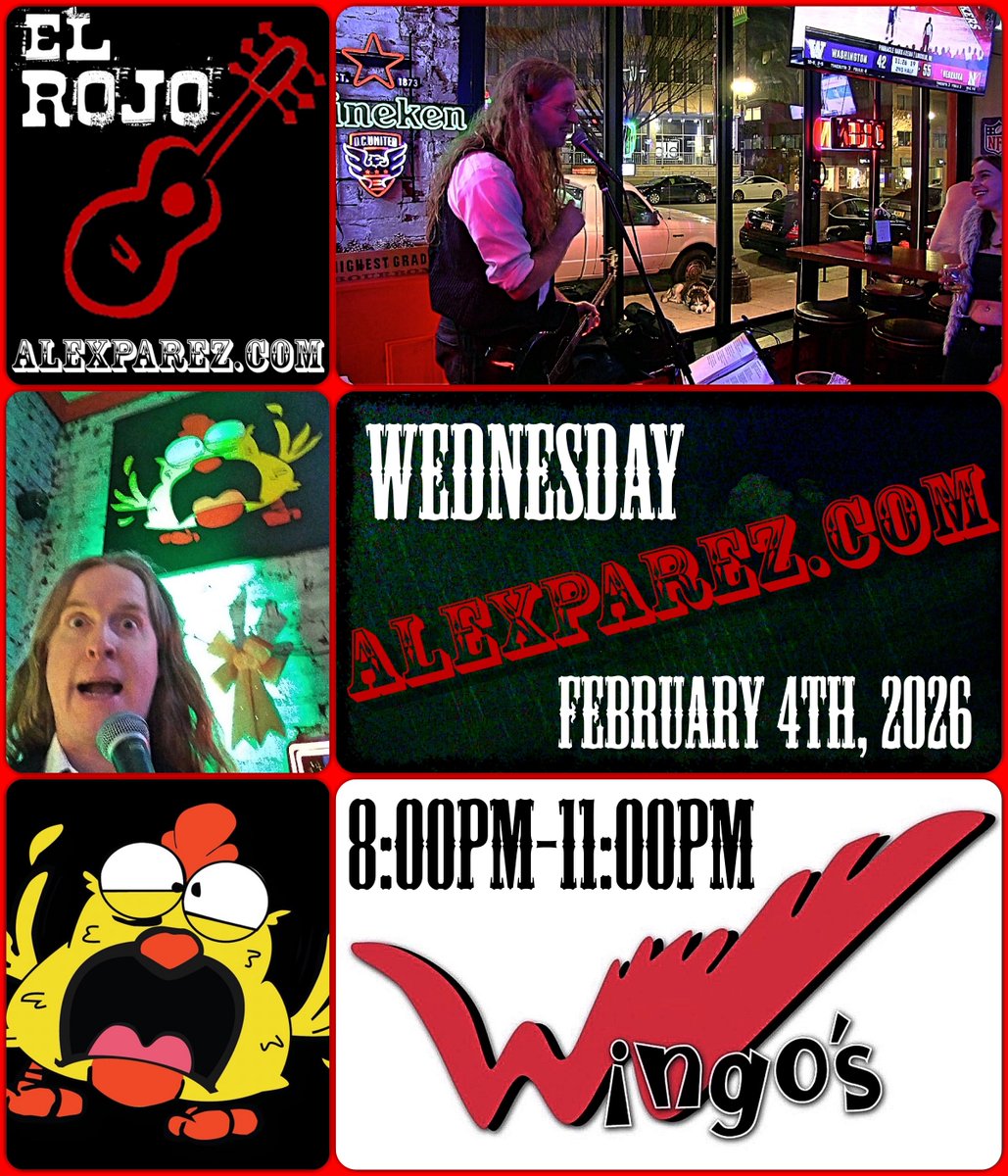 Looking forward to returning to <a href="/Wingos/">Wingo's Glover Park - Wisconsin Ave.</a> Glover Park - Wisconsin Ave tmrw night! 8pm-11pm!

alexparez.com/shows

wingos.com