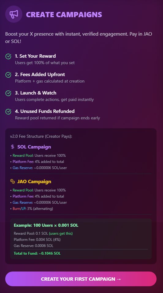 MemeWolfSOL's tweet photo. Every crypto project needs engagement to survive.
But engagement is broken. Bots everywhere. Fake metrics. Wasted budgets.
We built JAO WARFARE to fix this. Real users. Real actions. Real results. All on-chain.
If you're launching a token, building a community, or just need eyes on your content — this is the tool.
https://t.co/ERKzgfASJz
#Advertisment #SocialMedia #SocialMediaMarketing #CryptoNews #SolanaGems