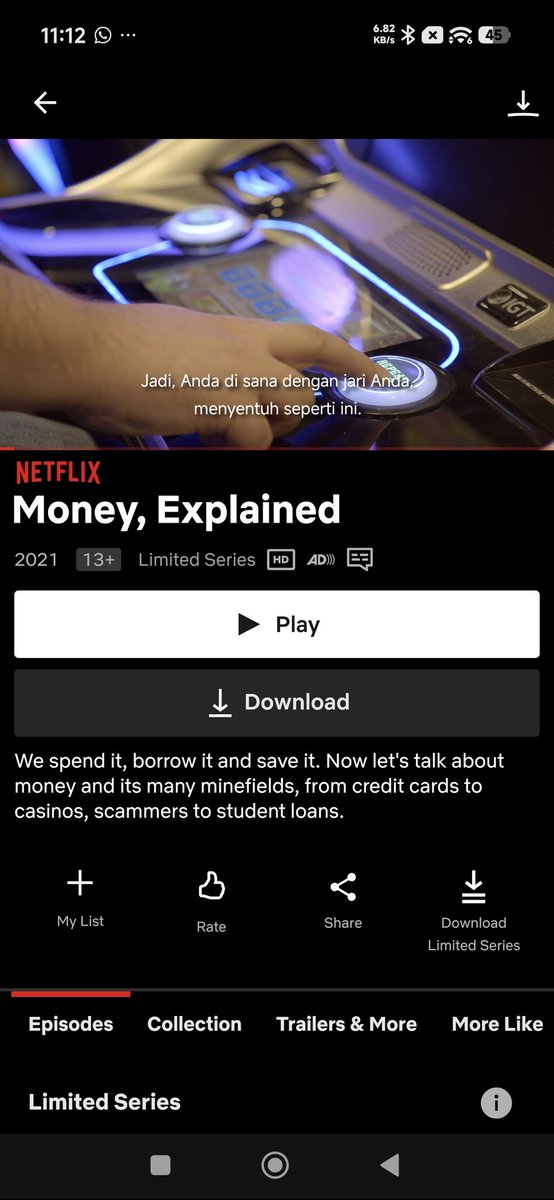 HabisNontonFilm's tweet photo. Boleh aja begini, tapi jangan lupakan ilmu finansial. Biar pas tua gak nyesel karena gak punya bantalan keuangan.

Spending boleh, penuhi kebutuhan primer dulu, sesekali tersier, tapi investing jangan lupa.

Ini bisa ditonton di Netflix biar lebih tahu. https://t.co/XoR0y8PUYh