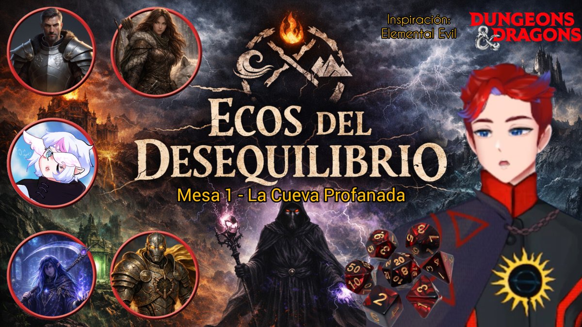 Ya esta subida la Primera sesion de:
D&amp;D 5e | Ecos del Desequilibrio (Inspirada en Princes of apocalypse) 
por el momento los dias sabados 15 Hs ARG vamos a estar stremeando la mesa! en twitch (por ahora)

youtu.be/_ZI9e9e9Dz8?si…
youtu.be/_ZI9e9e9Dz8?si…
youtu.be/_ZI9e9e9Dz8?si…