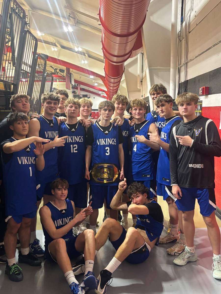 Great conference statement win over the Black Shirts, 79–59.

Jayce Cook set the tone with 22 pts, 5ast.

Tanner Krajir was perfect from the field with 19pts and earned the belt.

Evan Kern owned the glass with 13 pts 8 reb.

Connected. Tough. Relentless. #Vikings