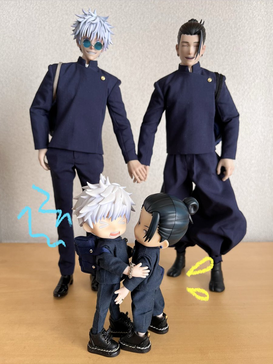 TOGEkatsu's tweet photo. ご対面🥰🙈🫶🏻🩵💛🔵🟡

傑さん、大きな悟にご挨拶したら
小さな悟が早速ヤキモチ妬いちゃった🤭😂🩵⚡️ https://t.co/gsI9mB4p3C