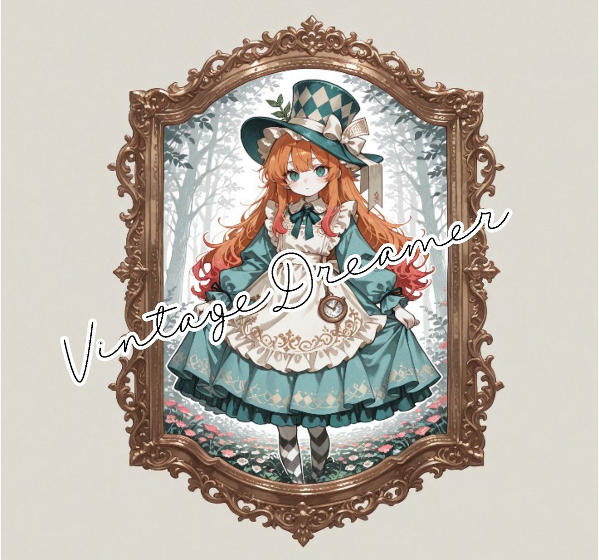 tunnelstomysoul's tweet image. My Alice in Wonderland &amp;amp; the mad hatter lady illustration. #AliceInWonderland #madhatter #mirrorimage #anime #AnimeArt #AnimeIllustration