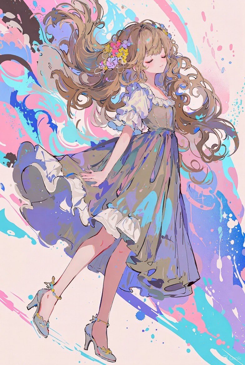 🫟👗🌸 #AIイラスト #Grok