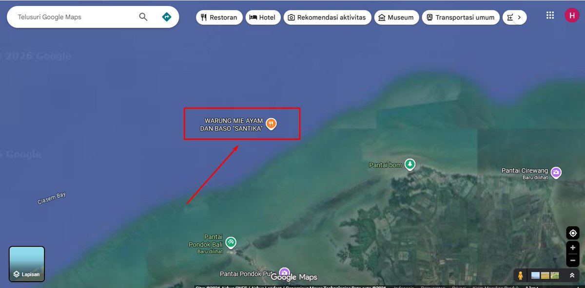 siapa yang makan bakso ditengah laut?