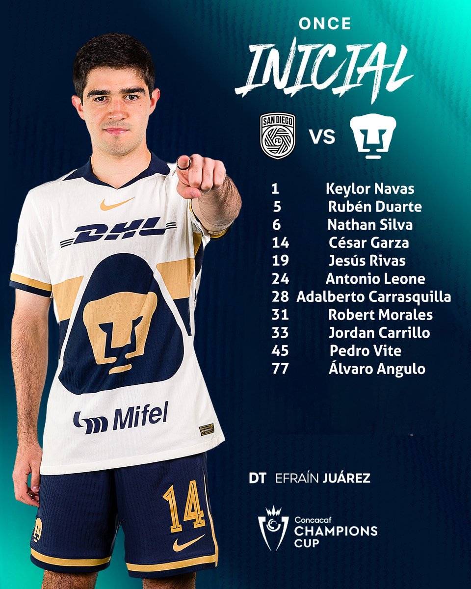 PumasMX's tweet image. El XI de  esta noche en la @TheChampions 💪🏻⚽️

#UnidosPorLaHistoria