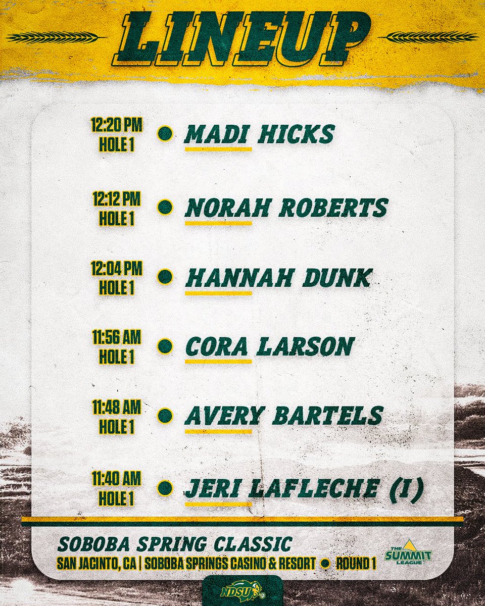 NDSU Golf tweet media