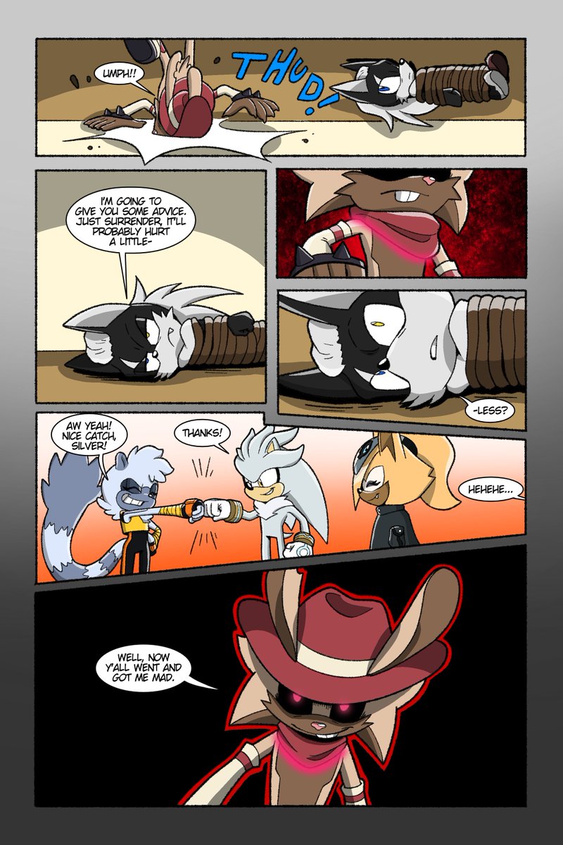 PhantomSqComic's tweet photo. Just as one threat is neutralized, another comes to the forefront. Is it finally enough to overwhelm our heroes??

We hope you enjoyed the first issue of Phantom Squad! See you around for Issue 2, coming soon!

#SonicTheHedgehog #IDWsonic #WhispertheWolf #TangleAndWhisper https://t.co/xJR7v38nML
