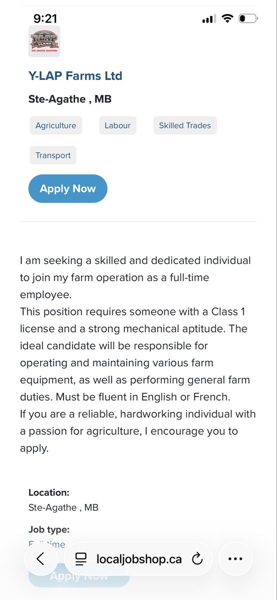 Looking for full time employee. Let me know if anybody is looking.