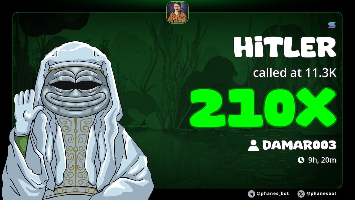 3 groups 3 pnls ez.
Tomorrow we go again, i’m only active in these threes. Its probably going to 10m. $Hitler