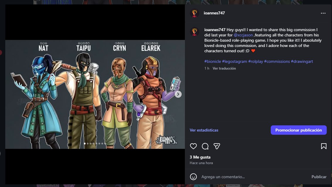 Hi guys!! I wanted to share this large commission I did last year for xccjason, featuring all the characters from his Bionicle-based role-playing game. I hope you like it!! I absolutely loved working on this commission. You can see the project on my other social media accounts ;)