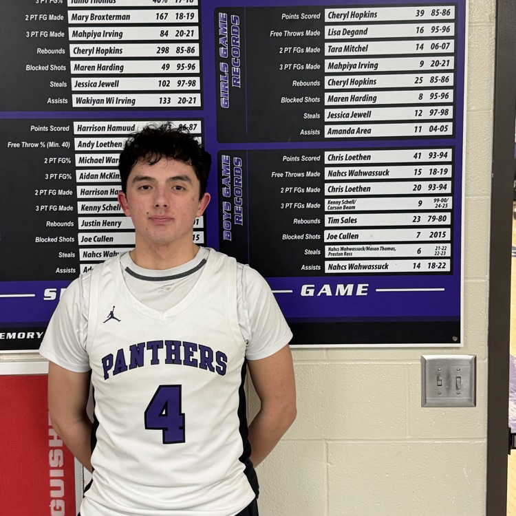 Congratulations to Connor Noland for tying the school record for most 3 pt FGs made in a single game (9)! Connor finished with 31 points, helping the Panthers to a 75-73 victory over Holton!