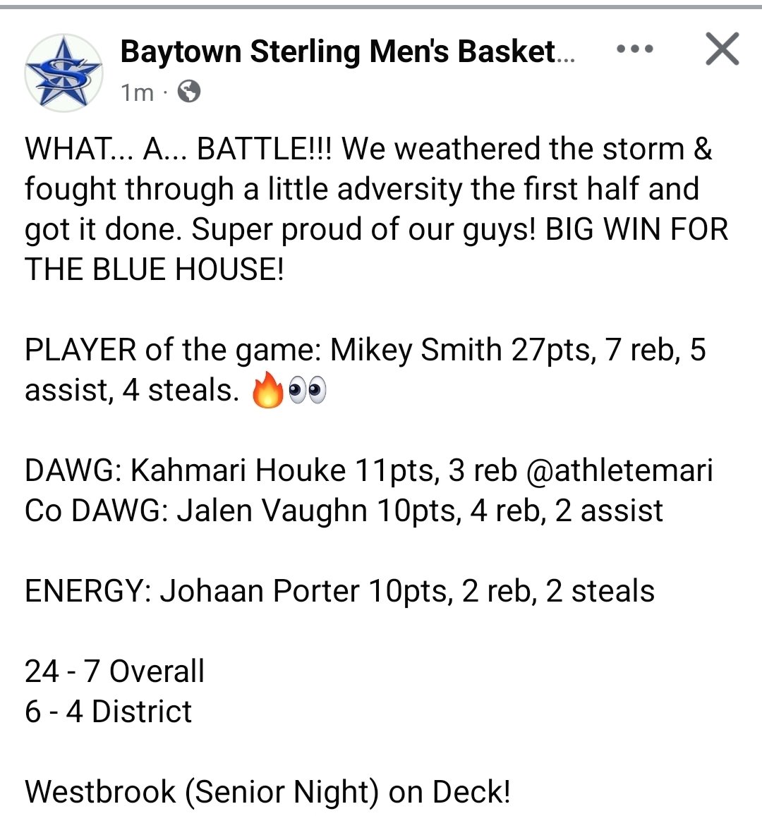 rsshoopsquad's tweet photo. Big win!!! @Mikey_shifty started COOKING the second half π₯
@athletemari & @iishowjay_ were some straight DAWGS!
@2Porter_ came off the bench with some great minutes and hit some big shots for us!
#RunAsOne #BlueHouse @djones8301 @hoopinsider @GDayHoopScout https://t.co/vqo9X4hVdj