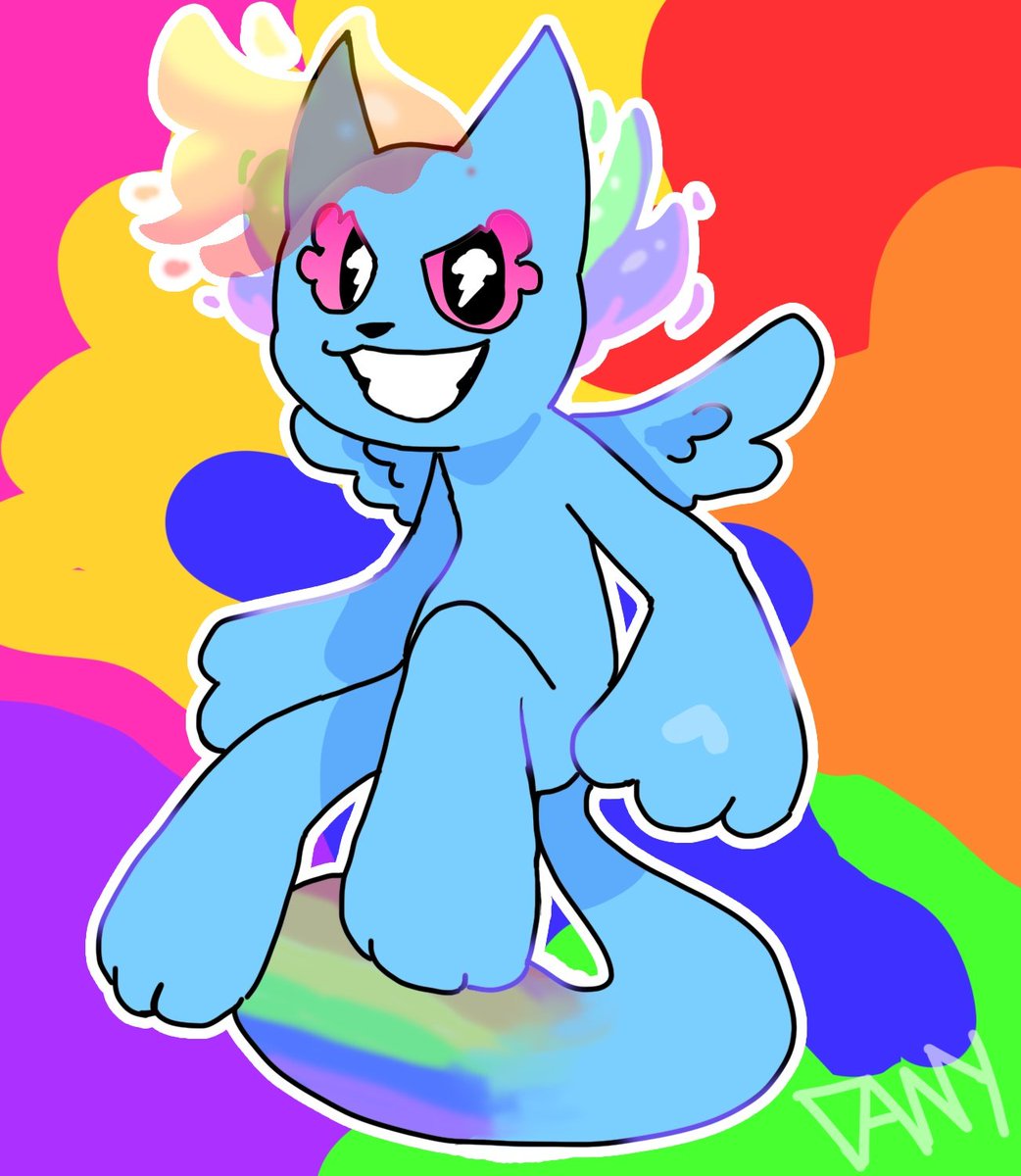 1tzD4ny's tweet photo. Mlp but they are cats :D (1/6)
What would you call her?
#Mlp #kitty #fanart #RainbowDash https://t.co/6zEOgezbXr