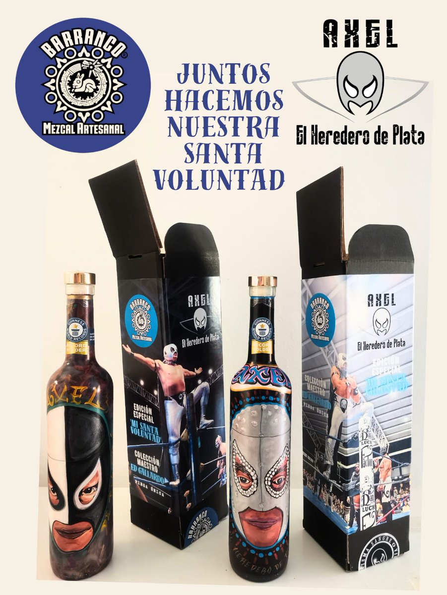 Cada pieza es única, pintada a mano con marbete del récord Guinness del evento Mundo Mezcal Campo Marte, garantizan que hagas tu #SantaVoluntad
Mezcal Barranco edición 'Mi Santa Voluntad'