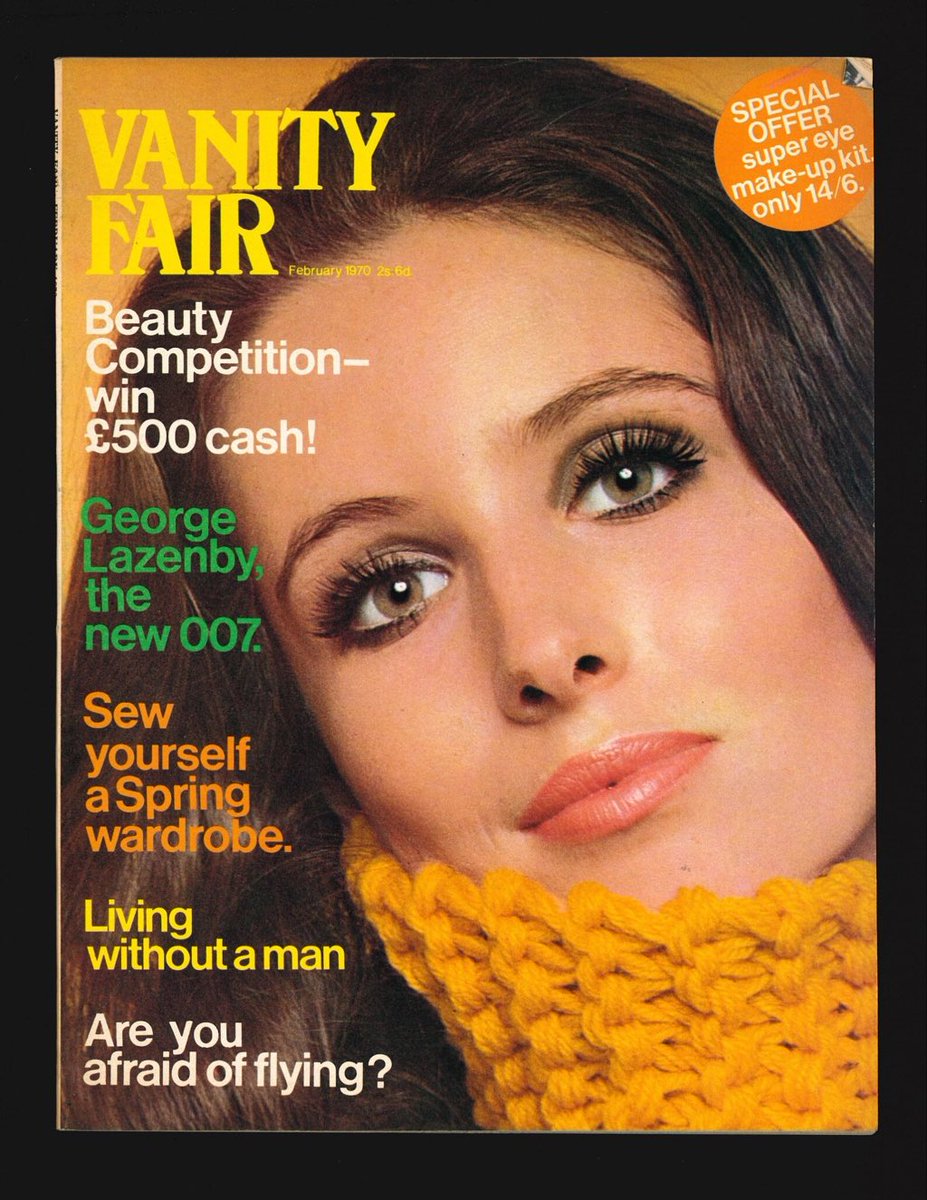 klast00's tweet image. George Lazenby, the new James Bond 007. Vanity Fair magazine, February 1970.
#magazines