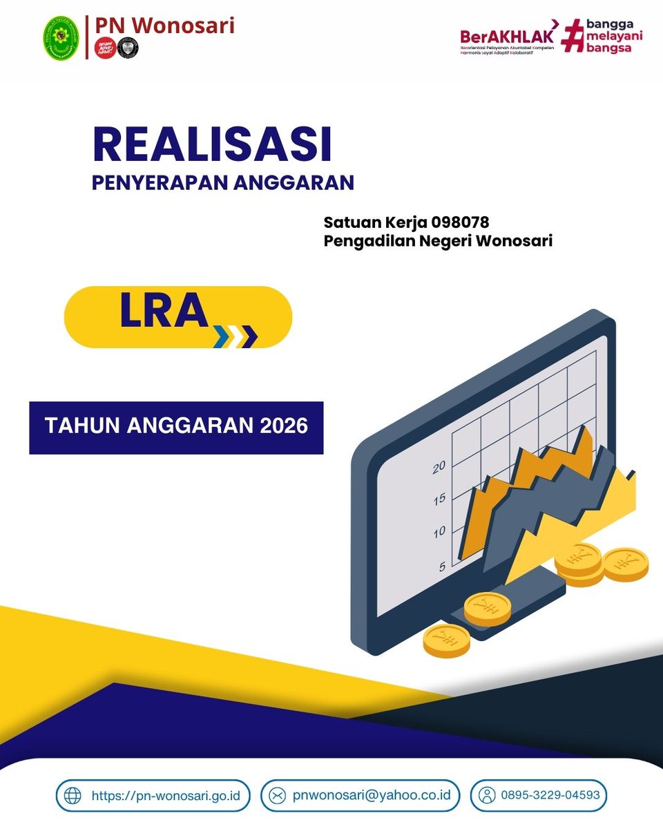 pnwonosari's tweet photo. Penyerapan anggaran DIPA pada satker 098078 PN Wonosari bulan Januari 2026 https://t.co/QZ0kodOSR4