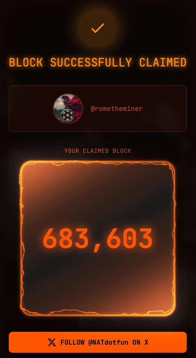 矿工罗马Rome🤖｜AI、挖矿、股票代币化、预测市场｜$NAT Builder tweet media