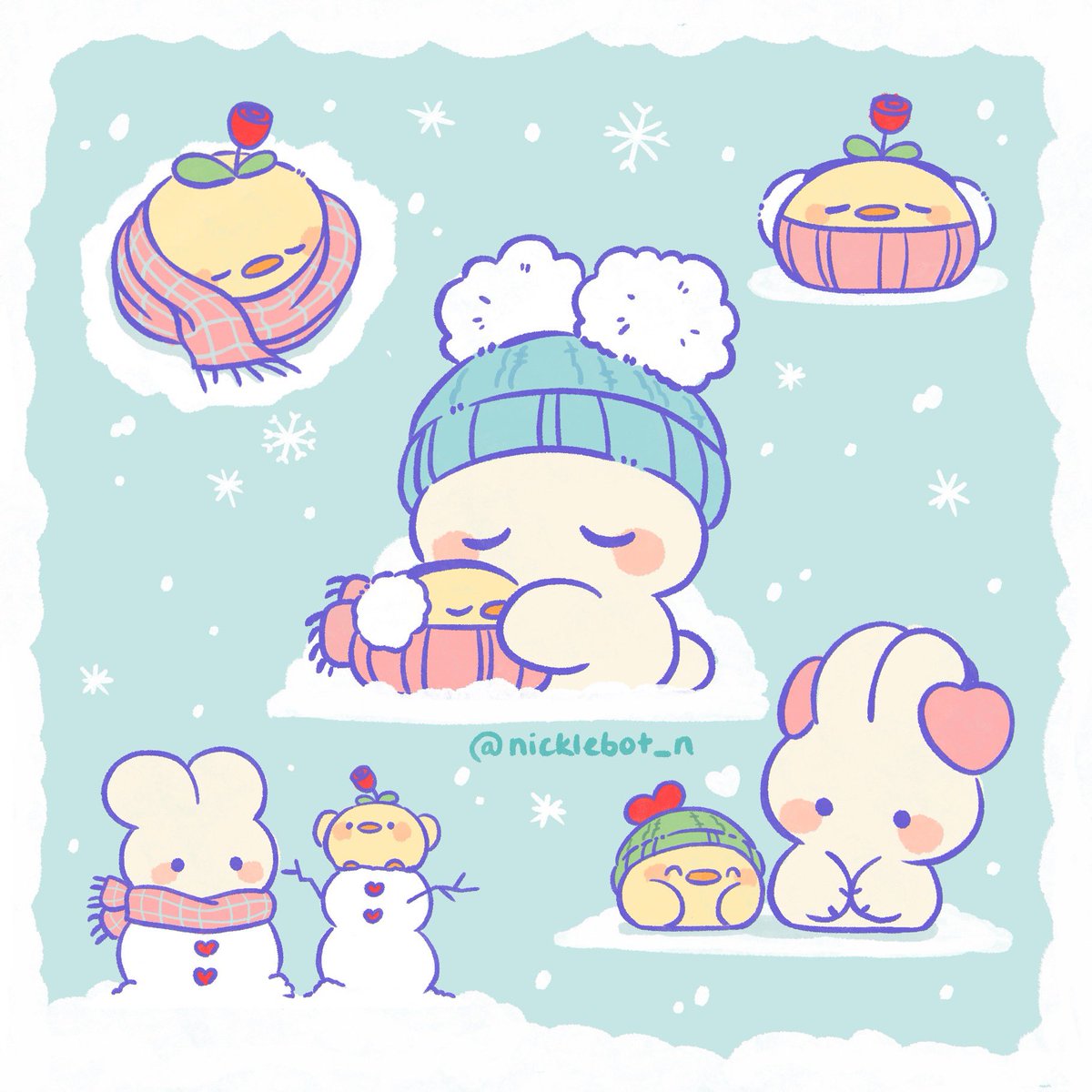 nicklebot_n's tweet photo. ❄️ #bunny #duck https://t.co/nqpsxxkzsk