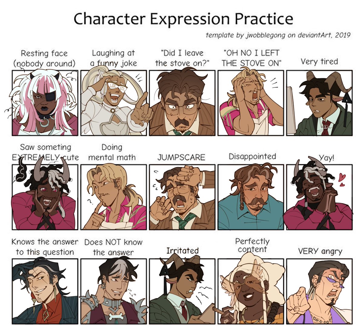 expression practice with some ocs