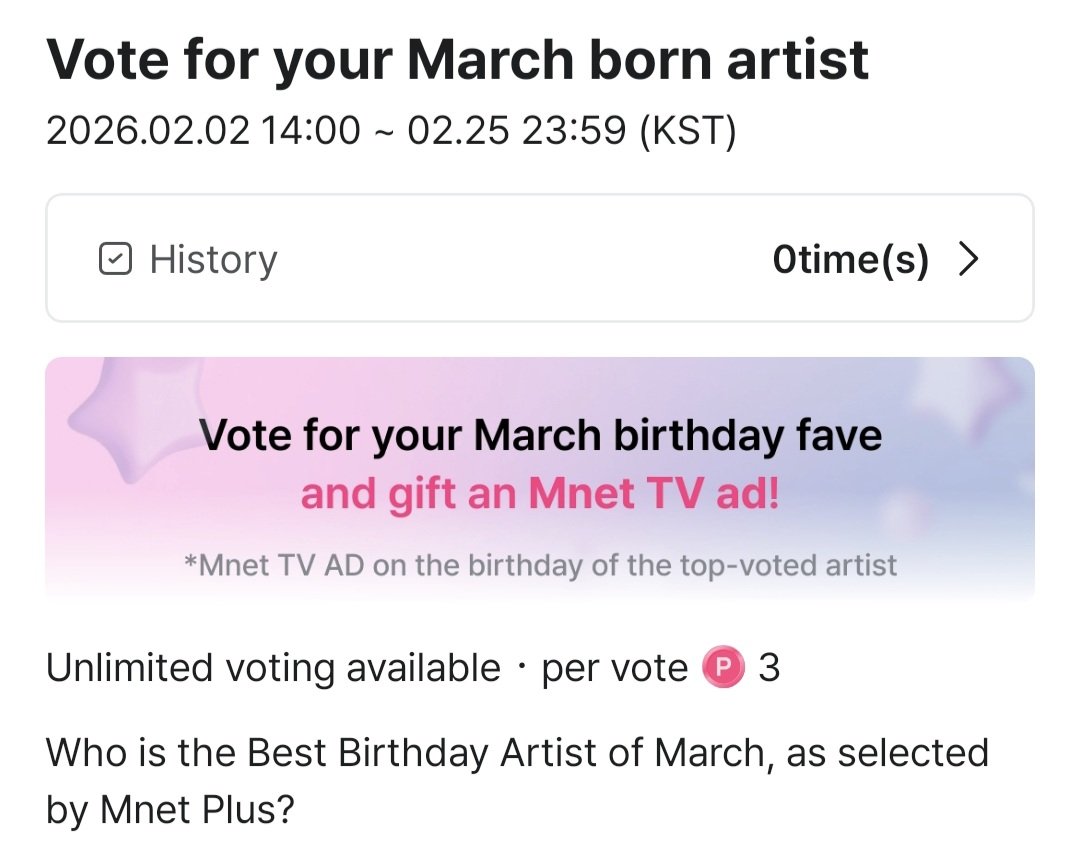 btschartsxdaily's tweet photo. 🚨 RT &amp; REPLY‼️

@mnetplus 올해 3월 생일 투표에서 BTS의 슈가가 후보에서 누락되었습니다. 작년 투표에는 포함되었었고 우승까지 했음에도 불구하고, 올해 아무런 설명 없이 제외된 것은 납득하기 어렵습니다.

즉시 3월 생일 투표 후보에 슈가를 추가해 주실 것을 강력히 요청드립니다. https://t.co/fvQAQQMgx2