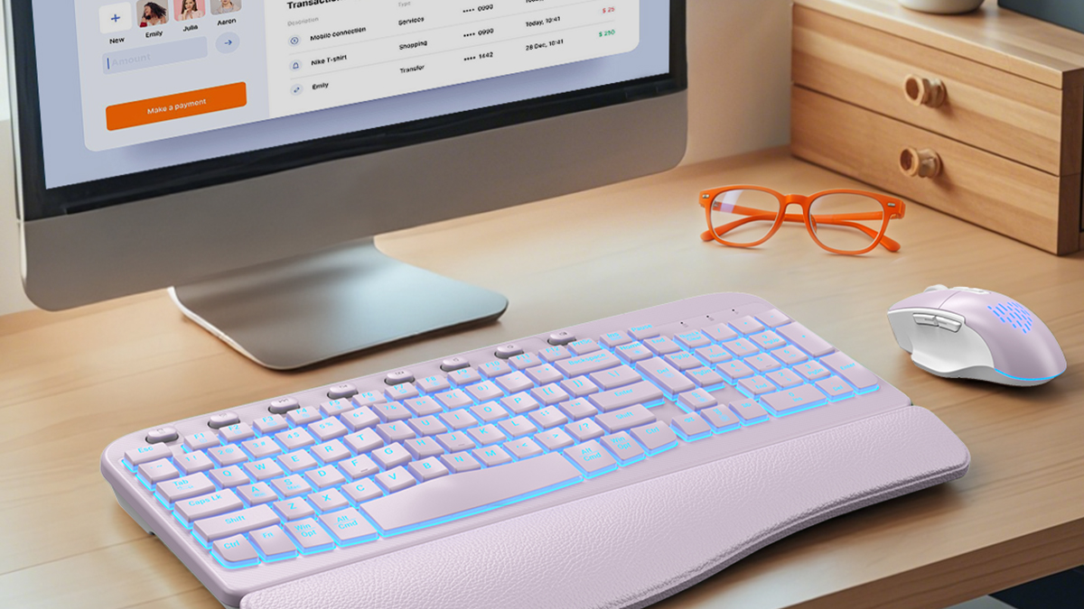 HSablute23906's tweet photo. Lavender ergonomic wave keyboard & mouse π
Wave keys for natural typing
Soft leather wrist rest, all-day comfort
RGB backlit + USB-C rechargeable
Win & Mac layout switch
π https://t.co/Maf7i4y2cm
#ErgonomicKeyboard #WaveKeyboard #DeskSetup #SABLUTE https://t.co/2Kv75hgy7G