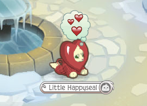 Little Happy Seal is dressed up for February!!